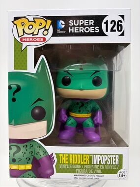 THE RIDDLER IMPOSTER 126 Funko Pop DC Comics SUPER HEROVinyl Figure 2016 Batman
